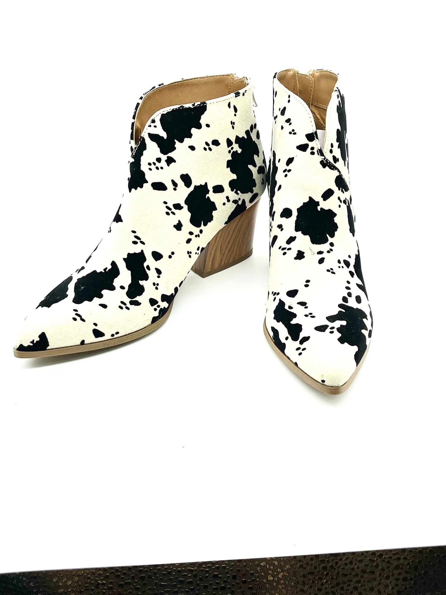 Cow Printed Bootie