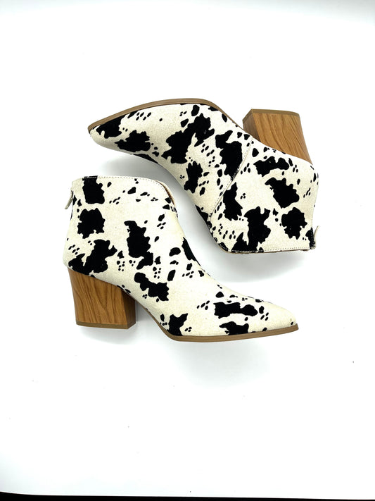 Cow Printed Bootie